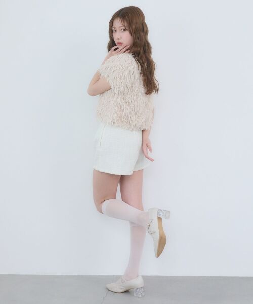 MAJESTIC LEGON / マジェスティックレゴン ショート・ハーフ・半端丈パンツ | キラキラツイードショートパンツ | 詳細3