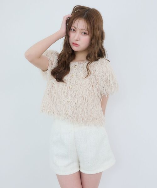 MAJESTIC LEGON / マジェスティックレゴン ショート・ハーフ・半端丈パンツ | キラキラツイードショートパンツ | 詳細4