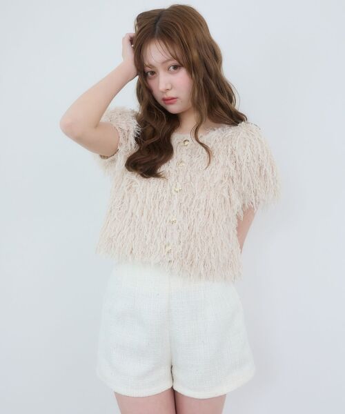 MAJESTIC LEGON / マジェスティックレゴン ショート・ハーフ・半端丈パンツ | キラキラツイードショートパンツ | 詳細5