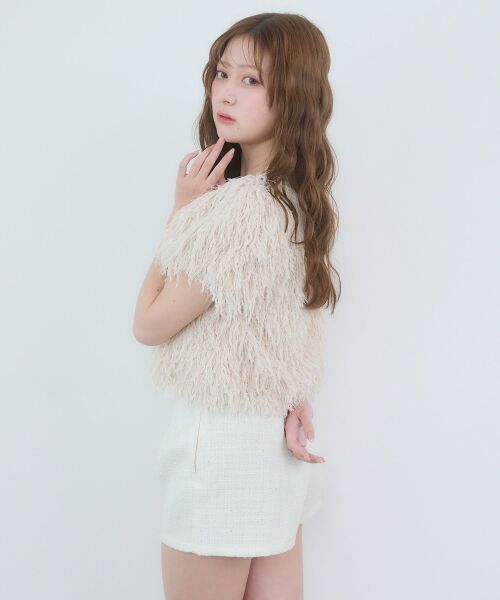 MAJESTIC LEGON / マジェスティックレゴン ショート・ハーフ・半端丈パンツ | キラキラツイードショートパンツ | 詳細7