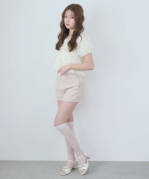 MAJESTIC LEGON / マジェスティックレゴン ショート・ハーフ・半端丈パンツ | キラキラツイードショートパンツ | 詳細8