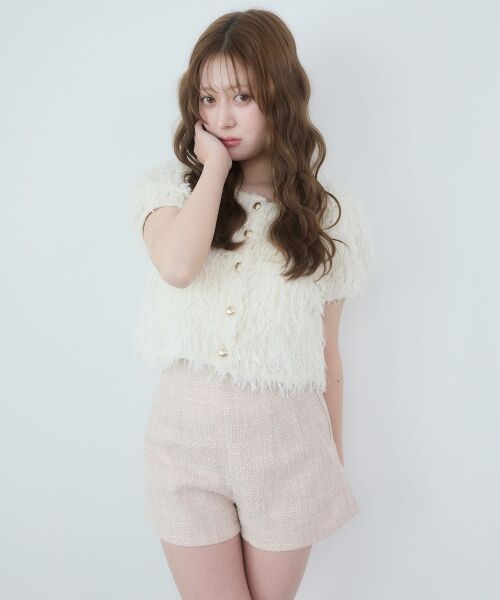 MAJESTIC LEGON / マジェスティックレゴン ショート・ハーフ・半端丈パンツ | キラキラツイードショートパンツ | 詳細9