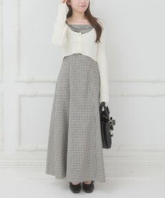 MAJESTIC LEGON / マジェスティックレゴン ミニ丈・ひざ丈ワンピース | カーデセットチェーン付きキャミワンピ