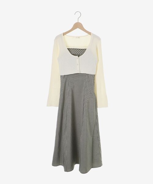 MAJESTIC LEGON / マジェスティックレゴン ミニ丈・ひざ丈ワンピース | カーデセットチェーン付きキャミワンピ | 詳細13