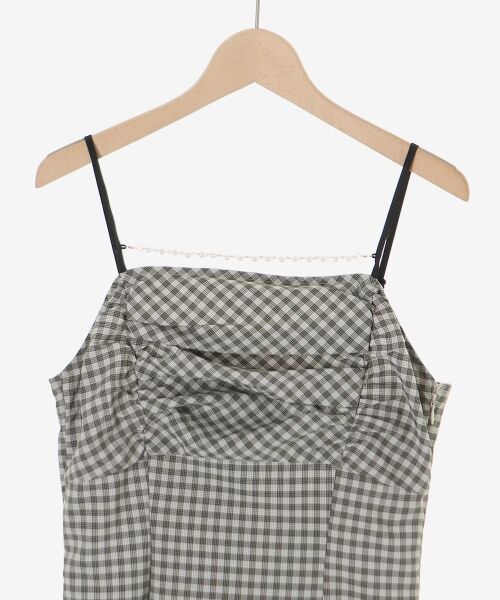 MAJESTIC LEGON / マジェスティックレゴン ミニ丈・ひざ丈ワンピース | カーデセットチェーン付きキャミワンピ | 詳細18