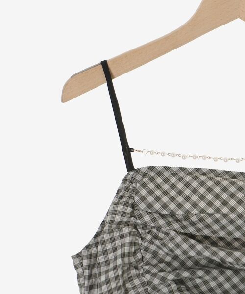 MAJESTIC LEGON / マジェスティックレゴン ミニ丈・ひざ丈ワンピース | カーデセットチェーン付きキャミワンピ | 詳細19