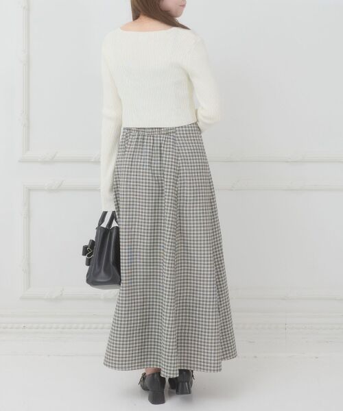 MAJESTIC LEGON / マジェスティックレゴン ミニ丈・ひざ丈ワンピース | カーデセットチェーン付きキャミワンピ | 詳細7