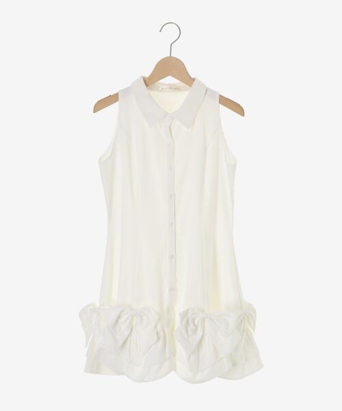 MAJESTIC LEGON / マジェスティックレゴン ミニ丈・ひざ丈ワンピース | ニット×リボンシャツミニワンピ | 詳細25