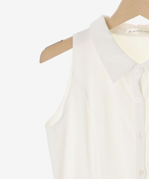 MAJESTIC LEGON / マジェスティックレゴン ミニ丈・ひざ丈ワンピース | ニット×リボンシャツミニワンピ | 詳細28