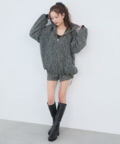 MAJESTIC LEGON / マジェスティックレゴン ブルゾン | キラキラツイードミディブルゾン