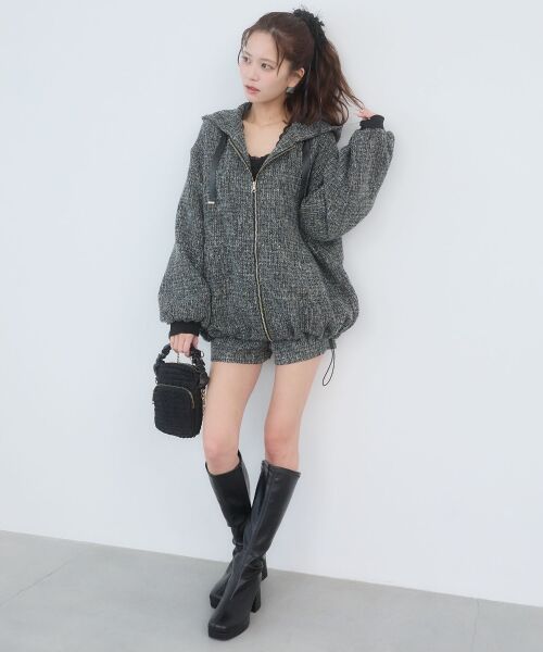 MAJESTIC LEGON / マジェスティックレゴン ブルゾン | キラキラツイードミディブルゾン | 詳細13