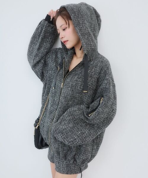 MAJESTIC LEGON / マジェスティックレゴン ブルゾン | キラキラツイードミディブルゾン | 詳細14