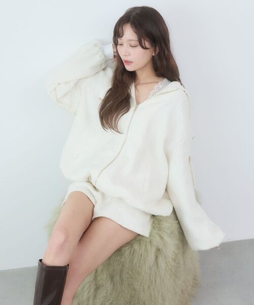 MAJESTIC LEGON / マジェスティックレゴン ブルゾン | キラキラツイードミディブルゾン | 詳細4