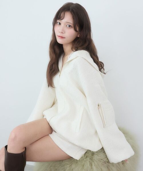 MAJESTIC LEGON / マジェスティックレゴン ブルゾン | キラキラツイードミディブルゾン | 詳細6