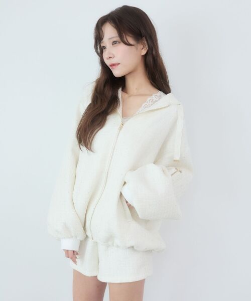 MAJESTIC LEGON / マジェスティックレゴン ブルゾン | キラキラツイードミディブルゾン | 詳細7