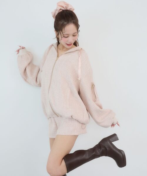 MAJESTIC LEGON / マジェスティックレゴン ブルゾン | キラキラツイードミディブルゾン（ピンク）