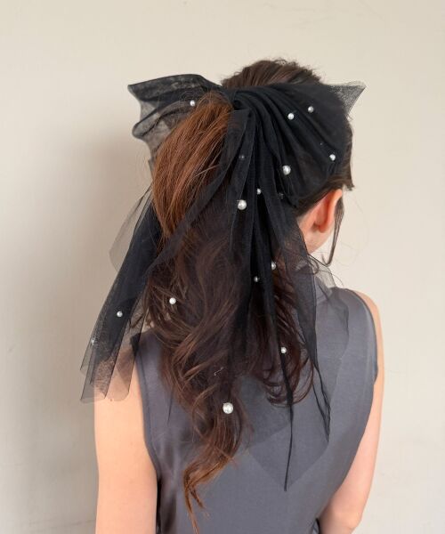 MAJESTIC LEGON / マジェスティックレゴン カチューシャ・カチューム・その他 | パールチュールリボンバレッタ | 詳細10