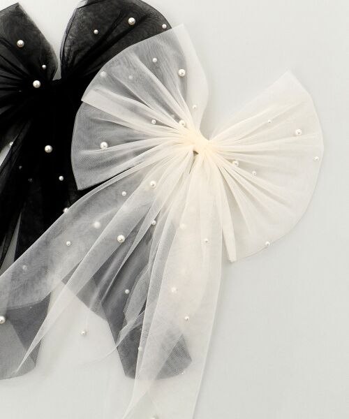 MAJESTIC LEGON / マジェスティックレゴン カチューシャ・カチューム・その他 | パールチュールリボンバレッタ | 詳細11