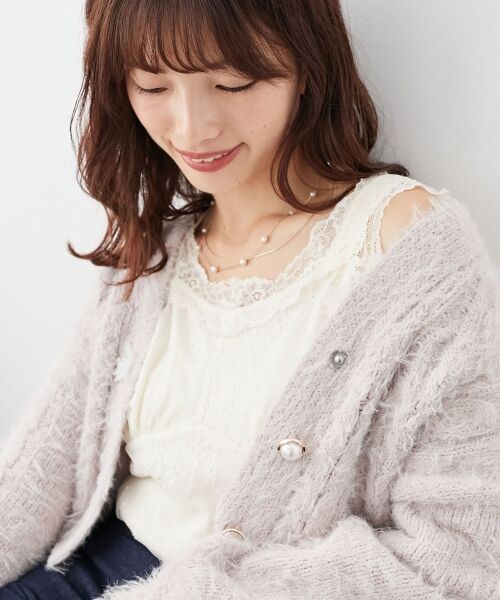 MAJESTIC LEGON / マジェスティックレゴン タンクトップ | レースクロスタンク（アイボリー）