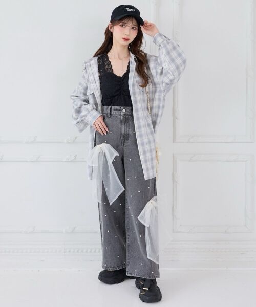 MAJESTIC LEGON / マジェスティックレゴン タンクトップ | カップ付きレースインナー | 詳細2