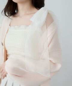 MAJESTIC LEGON / マジェスティックレゴン キャミソール・チューブトップ | カップ付肩リボンシャーリングキャミ