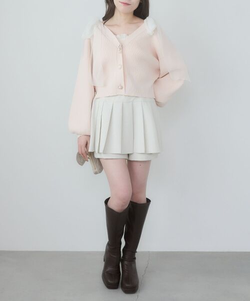 MAJESTIC LEGON / マジェスティックレゴン キャミソール・チューブトップ | カップ付肩リボンシャーリングキャミ | 詳細1