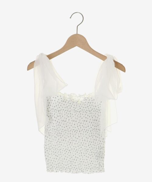 MAJESTIC LEGON / マジェスティックレゴン キャミソール・チューブトップ | カップ付肩リボンシャーリングキャミ | 詳細13