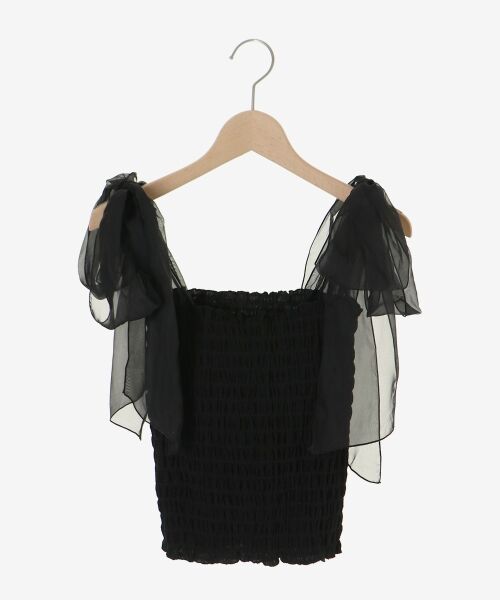 MAJESTIC LEGON / マジェスティックレゴン キャミソール・チューブトップ | カップ付肩リボンシャーリングキャミ | 詳細15