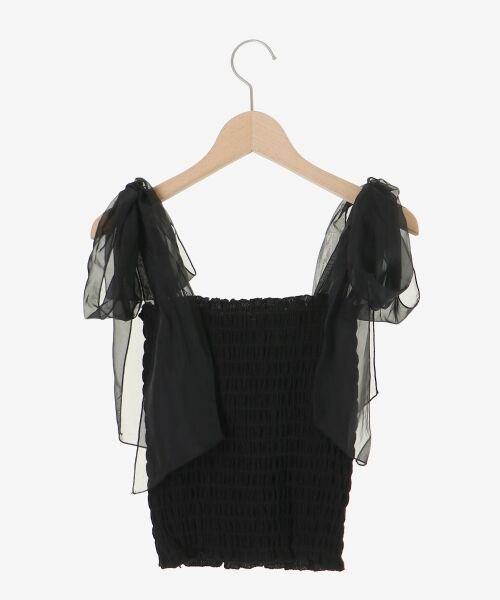 MAJESTIC LEGON / マジェスティックレゴン キャミソール・チューブトップ | カップ付肩リボンシャーリングキャミ | 詳細16