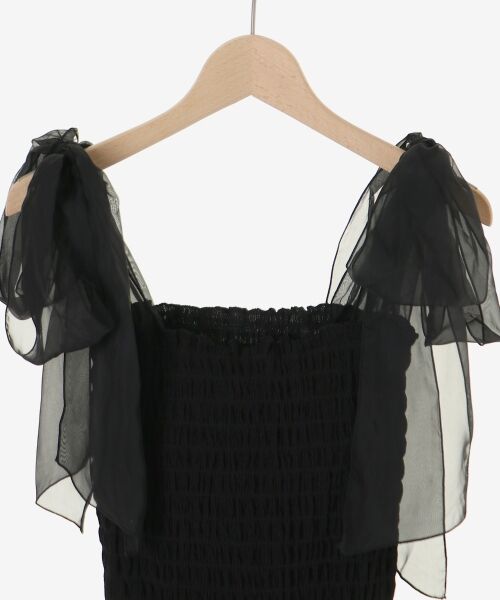 MAJESTIC LEGON / マジェスティックレゴン キャミソール・チューブトップ | カップ付肩リボンシャーリングキャミ | 詳細17