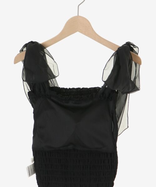 MAJESTIC LEGON / マジェスティックレゴン キャミソール・チューブトップ | カップ付肩リボンシャーリングキャミ | 詳細19