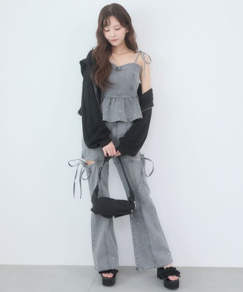 MAJESTIC LEGON / マジェスティックレゴン パーカー | 透かし柄ショートニットパーカー | 詳細12