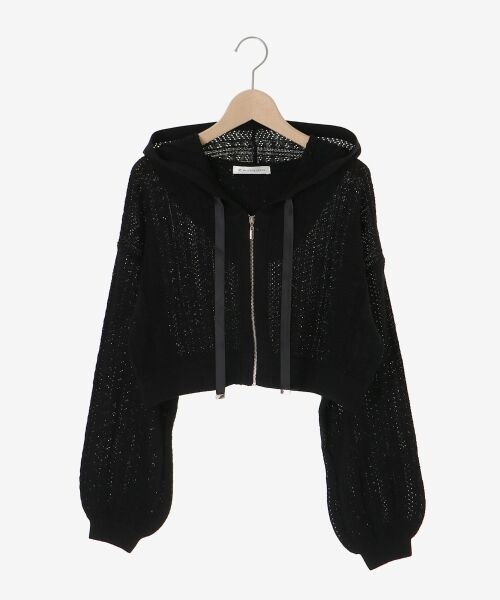MAJESTIC LEGON / マジェスティックレゴン パーカー | 透かし柄ショートニットパーカー | 詳細17