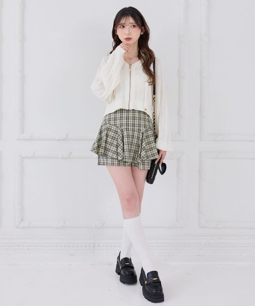 MAJESTIC LEGON / マジェスティックレゴン パーカー | 透かし柄ショートニットパーカー | 詳細3