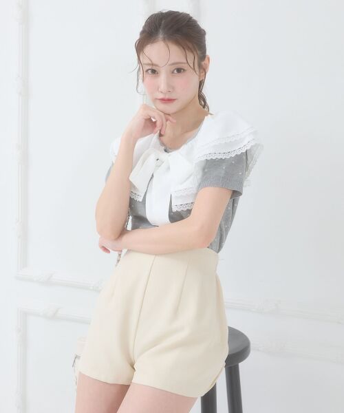 MAJESTIC LEGON / マジェスティックレゴン ニット・セーター | ビッグカラーリボンニット | 詳細12