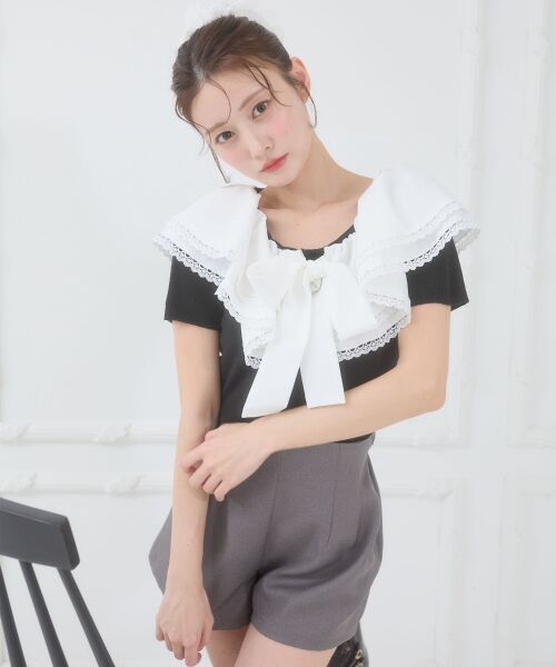 MAJESTIC LEGON / マジェスティックレゴン ニット・セーター | ビッグカラーリボンニット | 詳細16