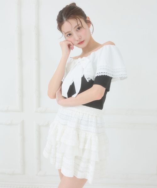 MAJESTIC LEGON / マジェスティックレゴン ニット・セーター | ビッグカラーリボンニット | 詳細22