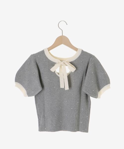 MAJESTIC LEGON / マジェスティックレゴン ニット・セーター | デコルテオープンバイカラーニット | 詳細5