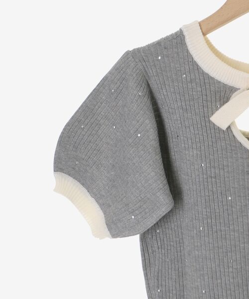 MAJESTIC LEGON / マジェスティックレゴン ニット・セーター | デコルテオープンバイカラーニット | 詳細7