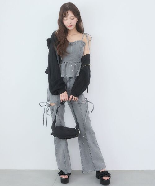 MAJESTIC LEGON / マジェスティックレゴン キャミソール・チューブトップ | ペプラムデニムビスチェ | 詳細13