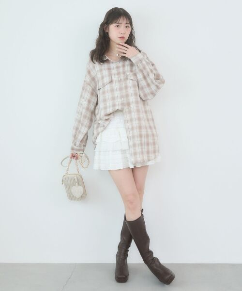 MAJESTIC LEGON / マジェスティックレゴン シャツ・ブラウス | バックスリットオーバーサイズシャツ | 詳細1