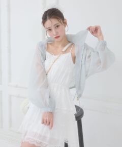 MAJESTIC LEGON / マジェスティックレゴン シャツ・ブラウス | エアリーシアーフードブルゾン