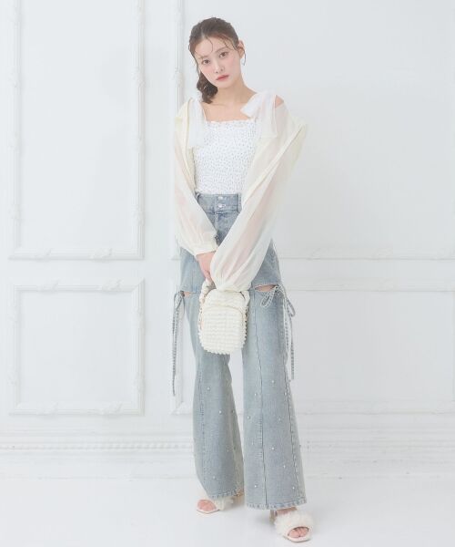 MAJESTIC LEGON / マジェスティックレゴン シャツ・ブラウス | エアリーシアーフードブルゾン | 詳細1