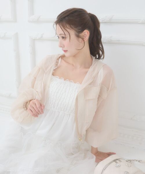 MAJESTIC LEGON / マジェスティックレゴン シャツ・ブラウス | エアリーシアーフードブルゾン | 詳細11