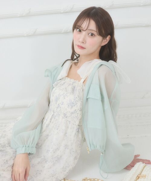 MAJESTIC LEGON / マジェスティックレゴン シャツ・ブラウス | エアリーシアーフードブルゾン | 詳細15