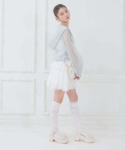 MAJESTIC LEGON / マジェスティックレゴン シャツ・ブラウス | エアリーシアーフードブルゾン | 詳細18