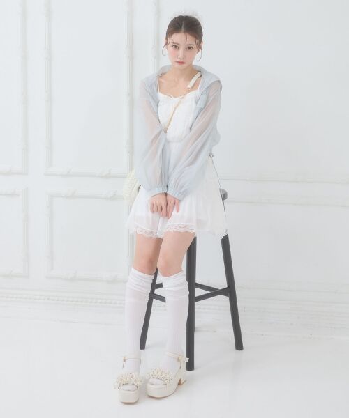 MAJESTIC LEGON / マジェスティックレゴン シャツ・ブラウス | エアリーシアーフードブルゾン | 詳細20