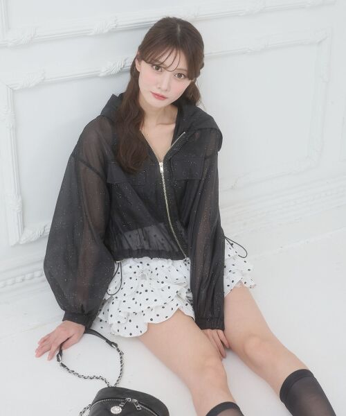 MAJESTIC LEGON / マジェスティックレゴン シャツ・ブラウス | エアリーシアーフードブルゾン | 詳細24