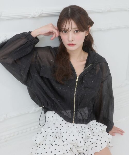 MAJESTIC LEGON / マジェスティックレゴン シャツ・ブラウス | エアリーシアーフードブルゾン | 詳細26