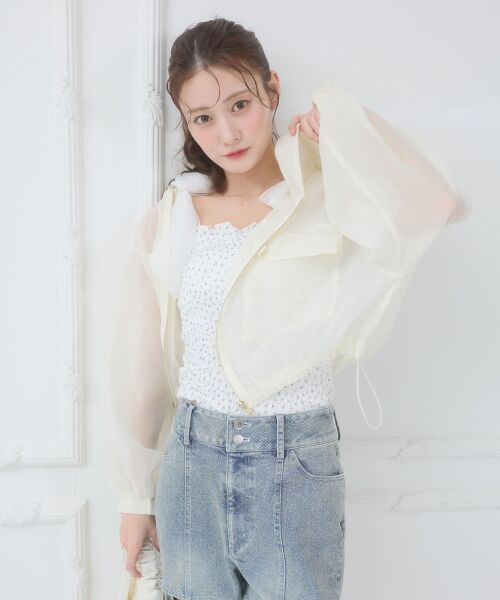 MAJESTIC LEGON / マジェスティックレゴン シャツ・ブラウス | エアリーシアーフードブルゾン | 詳細5